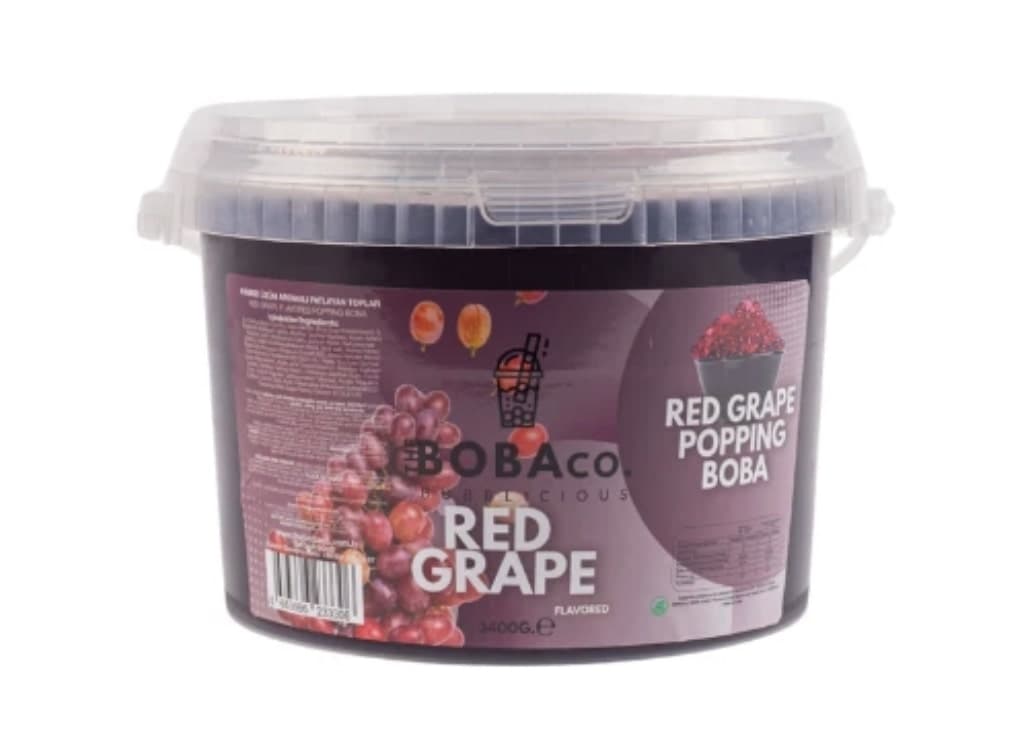 Bubble Tea Boba Kırmızı Üzüm Aromalı 3,4Kg
