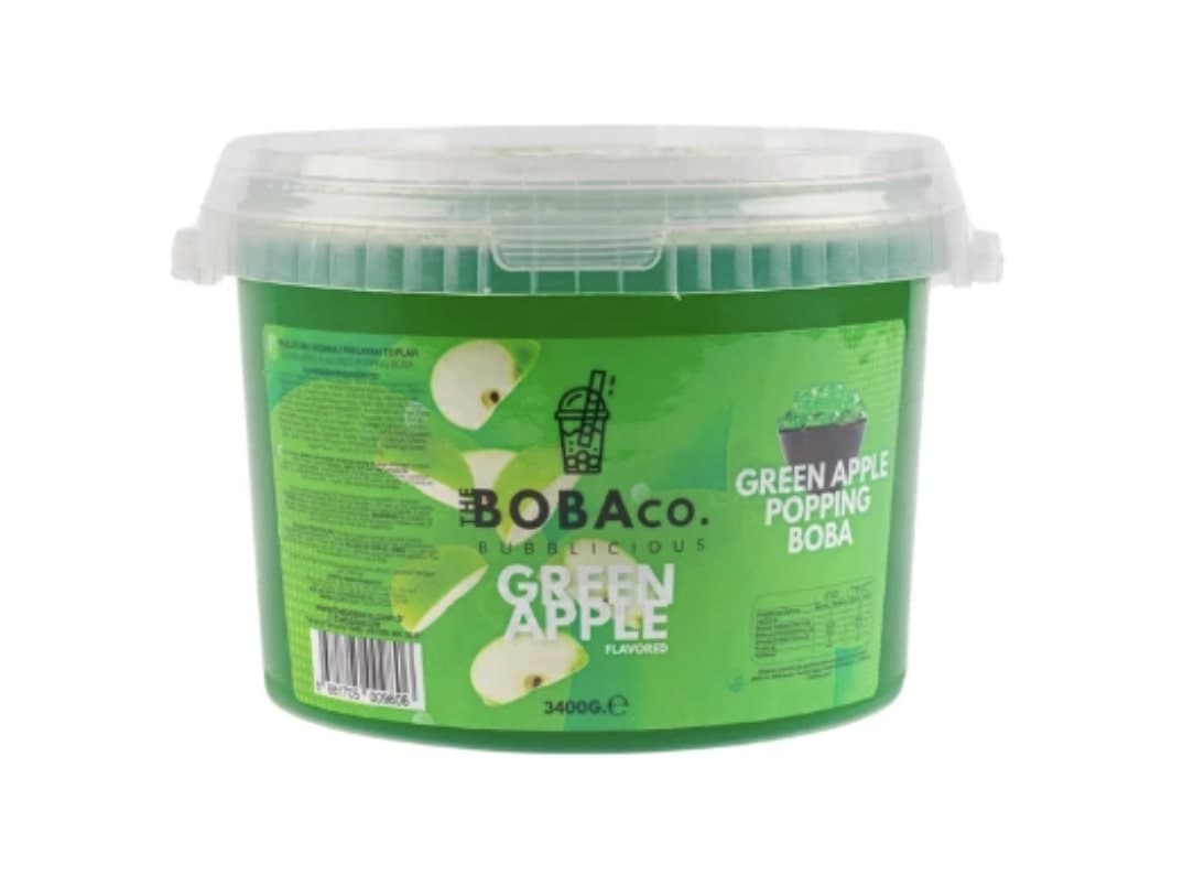 Bubble Tea Boba Yeşil Elma Aromalı 3,4kg