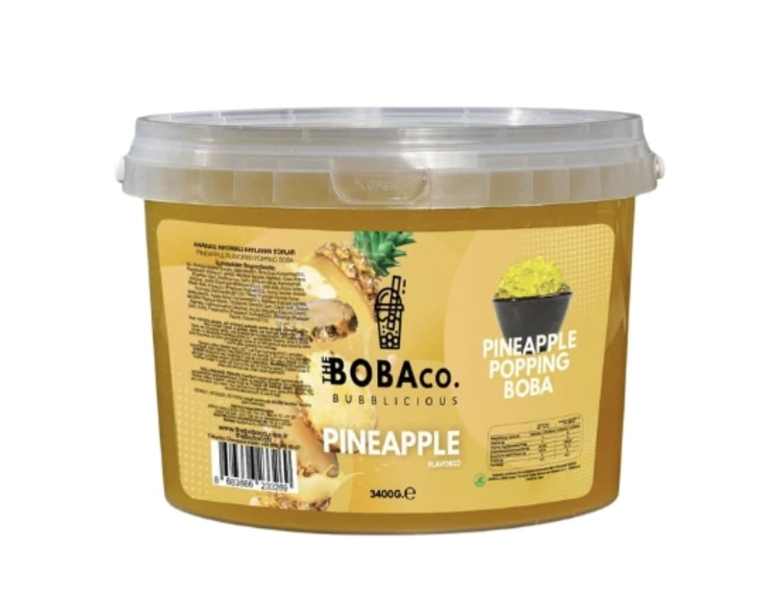 Bubble Tea Boba Ananas Aromalı 3,4Kg