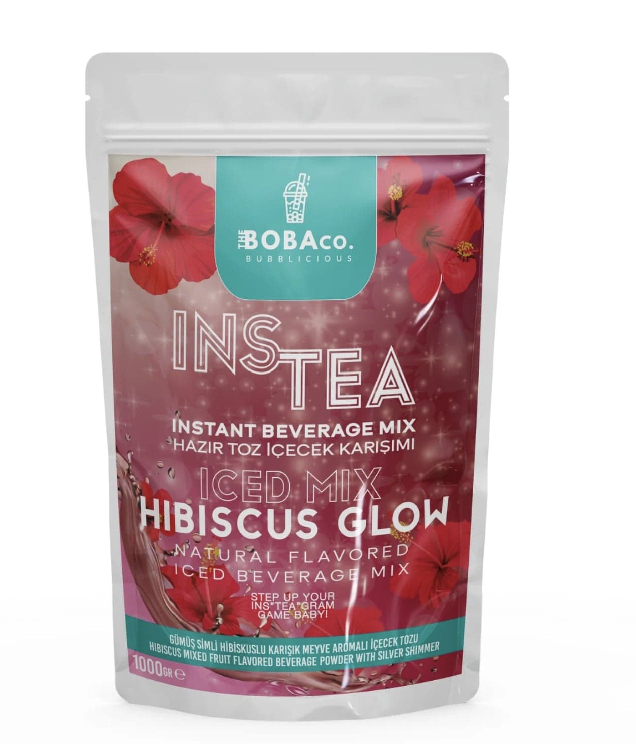 Instea Hibiscus Glow - Gümüş Tozlu ve Hibiskuslu Soğuk Çay Karışımı 1Kg