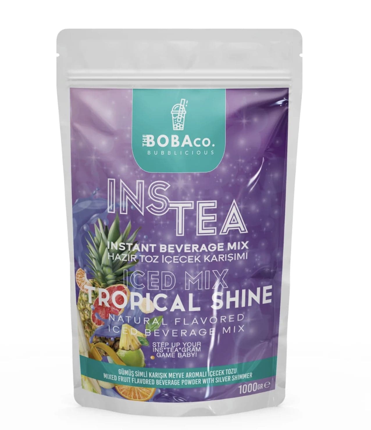 Instea Tropical Shine - Gümüş Tozlu ve Torpik Meyveli Soğuk Çay Karışımı 1Kg