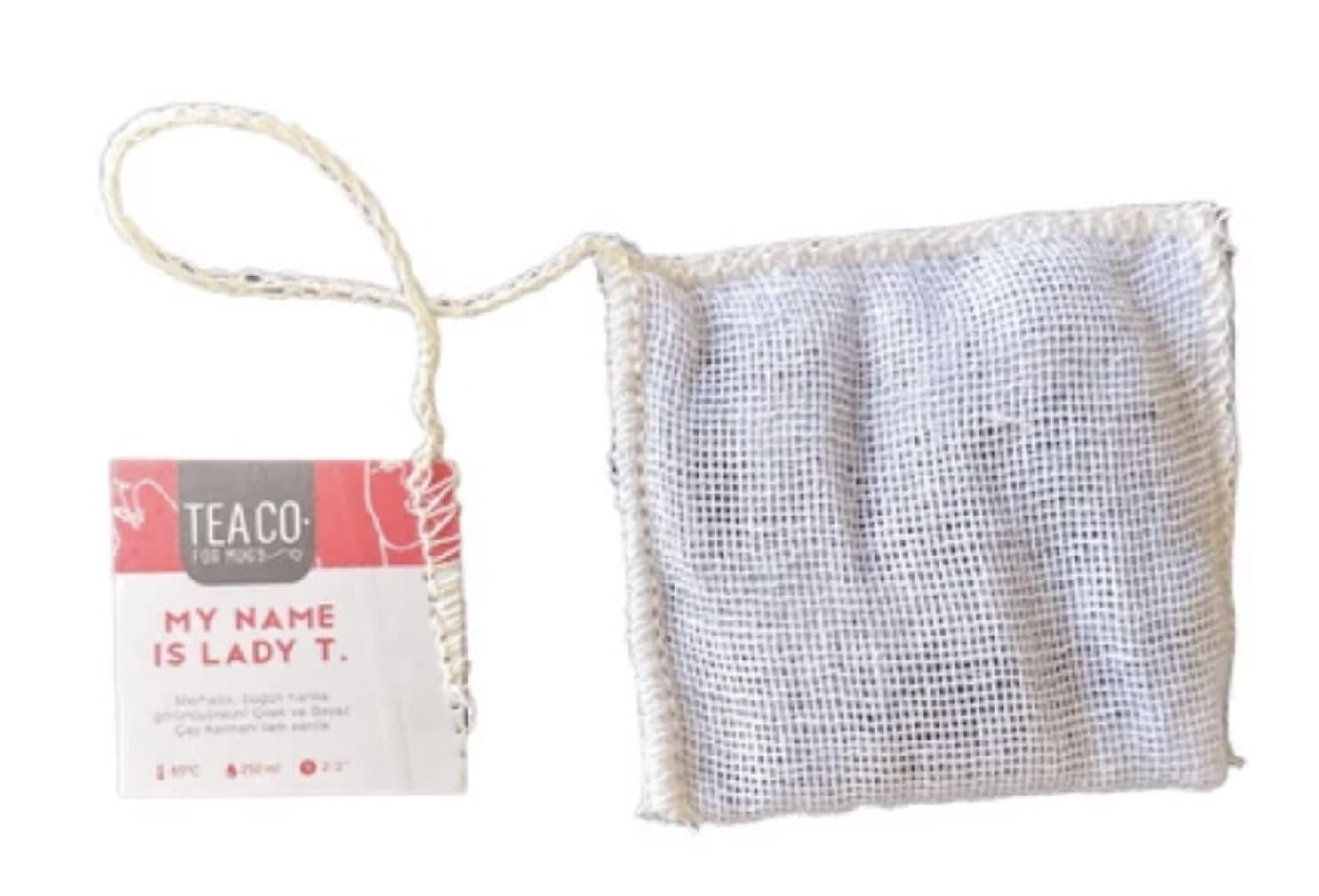 MÜSLİN ÇAY POŞETİ MY NAME IS LADY T – ÇİLEK VE ANANASLI BEYAZ ÇAY 100x2gr