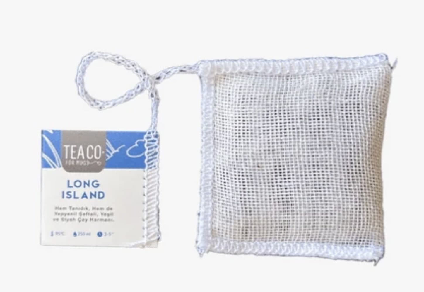 MÜSLİN ÇAY POŞETİ LONG ISLAND – ŞEFTALİ VE GÜLLÜ SİYAH-YEŞİL ÇAY 100x2gr