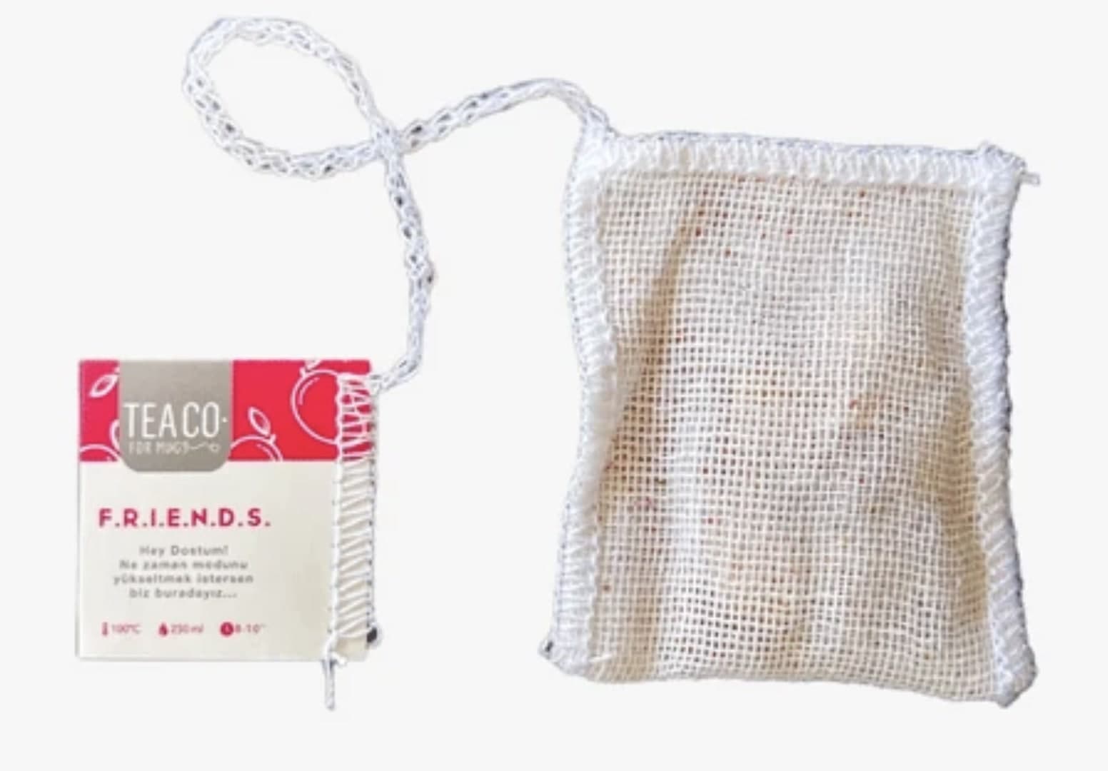 MÜSLİN ÇAY POŞETİ F.R.I.E.N.D.S. – MANGO VE ÇİLEKLİ MEYVE ÇAYI 100x2gr