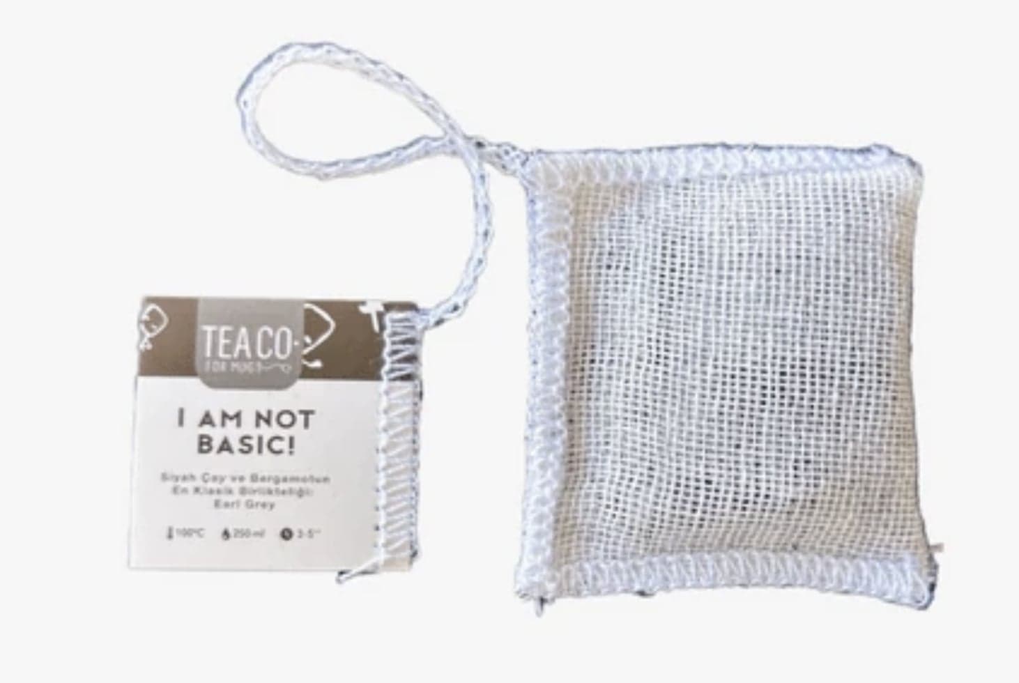 MÜSLİN ÇAY POŞETİ I AM NOT BASIC – BERGAMOTLU SİYAH ÇAY 100x2gr