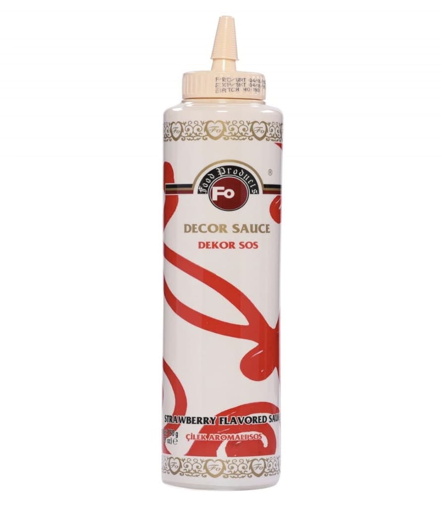 FO Çilek Aromalı Dekor Topping Sos 750g